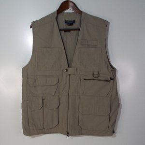 5.11 Tactical Series Vest Size M Tan Hunting Fishing Hiking Size L